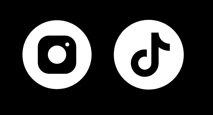 Instagram und TikTok Logos